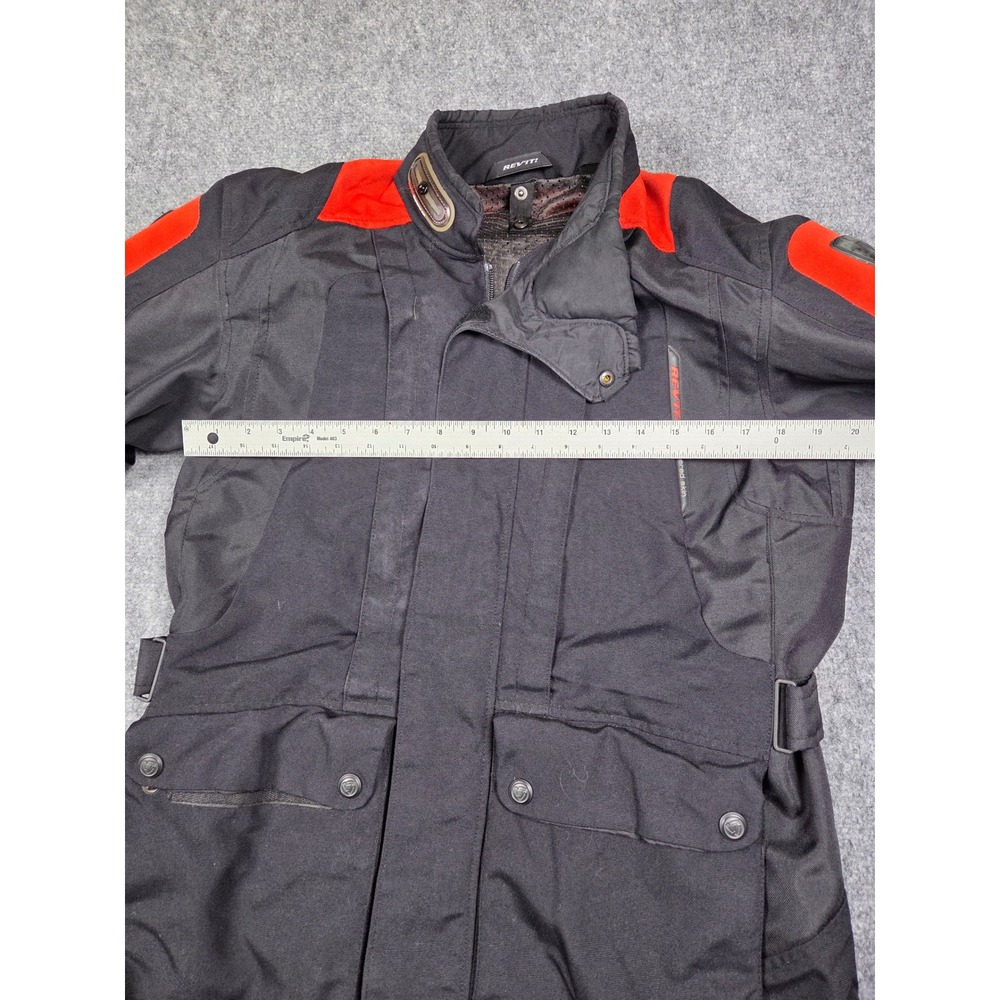 REV'IT! Motorcycle Jacket Men M Black Red Engineered Skin Textile Touring Coat - Picture 9 of 15